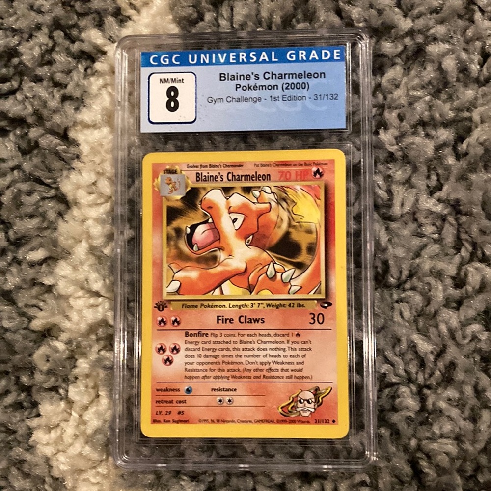 1st Edition Blaine’s Charmeleon CGC 8